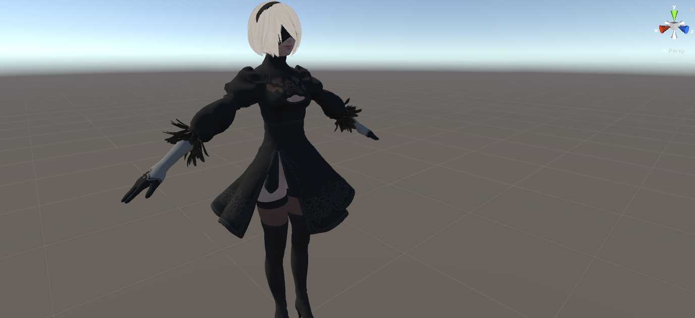 VRCMods - Item - Nier 2B (61k poly Medium) (Link in Description)